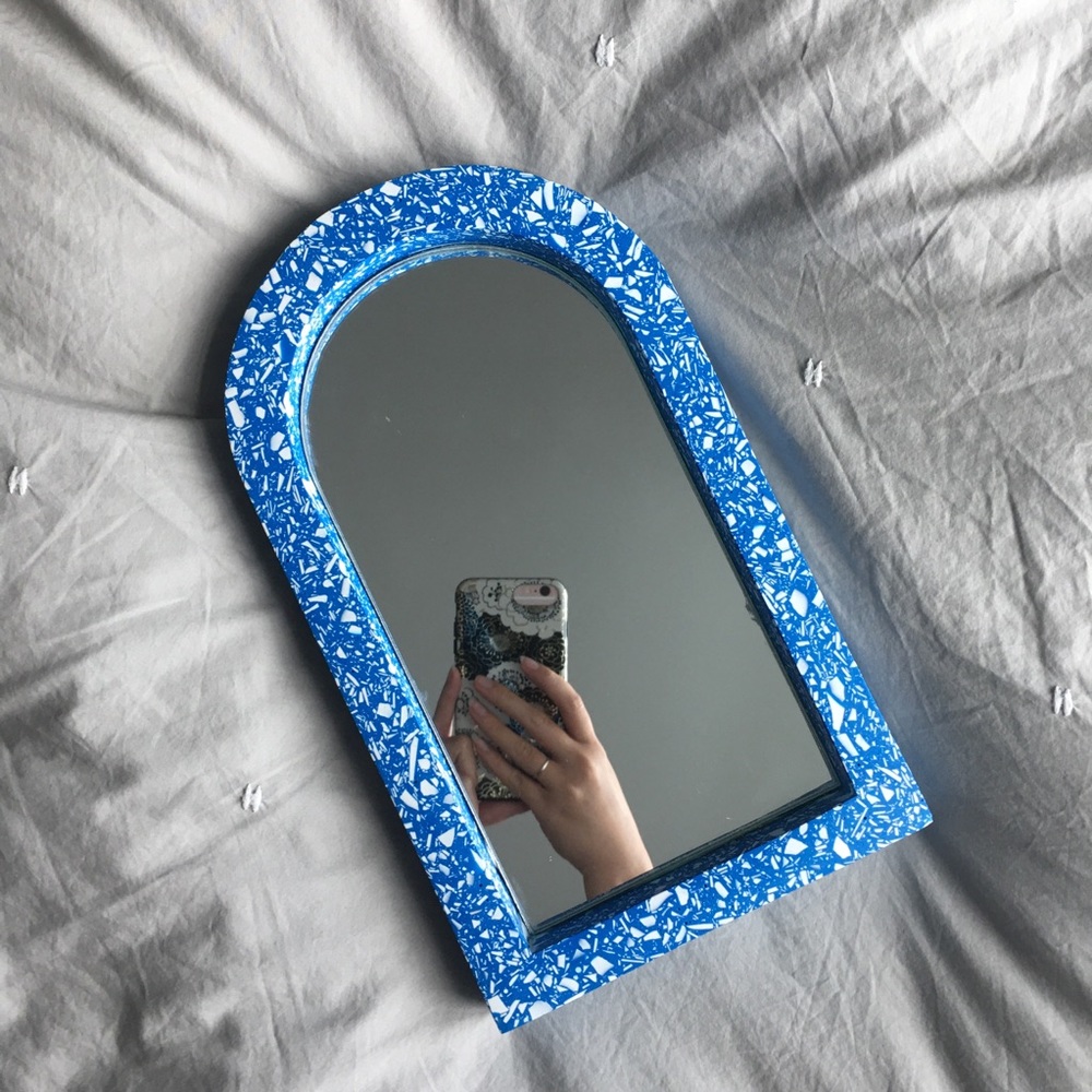 Terrazzo Jesmonite Arch Mirror by Katie Gillies
